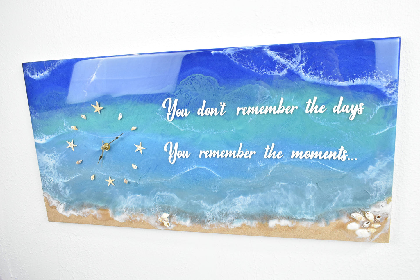 Beach Art Reloj de Pared