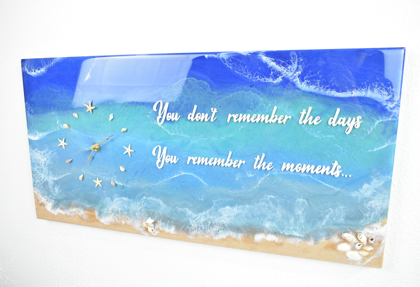 Beach Art Reloj de Pared