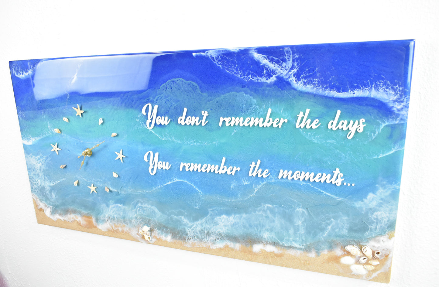 Beach Art Reloj de Pared