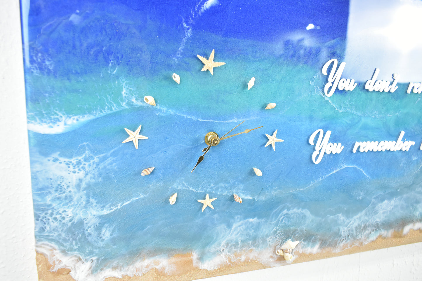 Beach Art Reloj de Pared