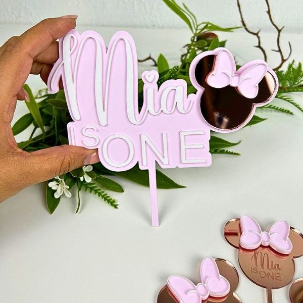 Toppers Personalizados - “Mia is One” "Name is One"