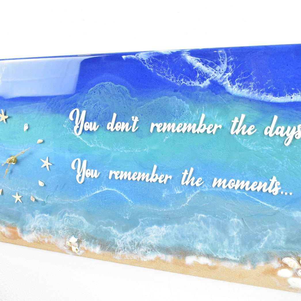 Beach Art Reloj de Pared