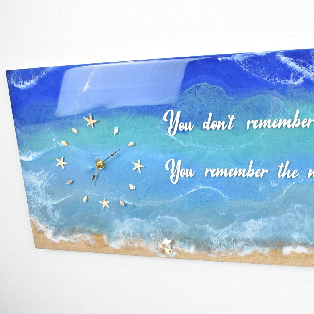 Beach Art Reloj de Pared