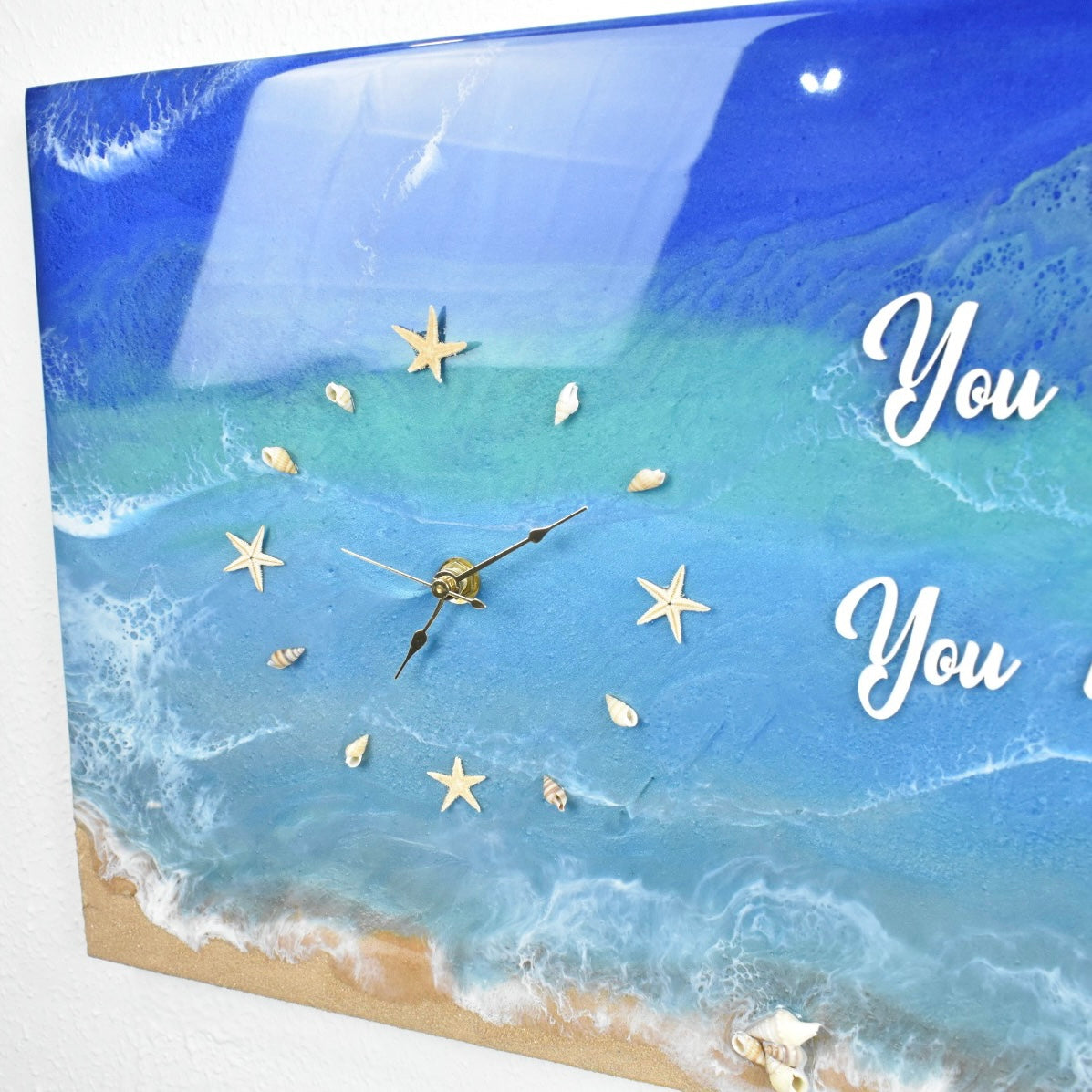 Beach Art Reloj de Pared