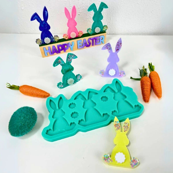 Molde de Silicón - Trio de Conejitos 🐰✨