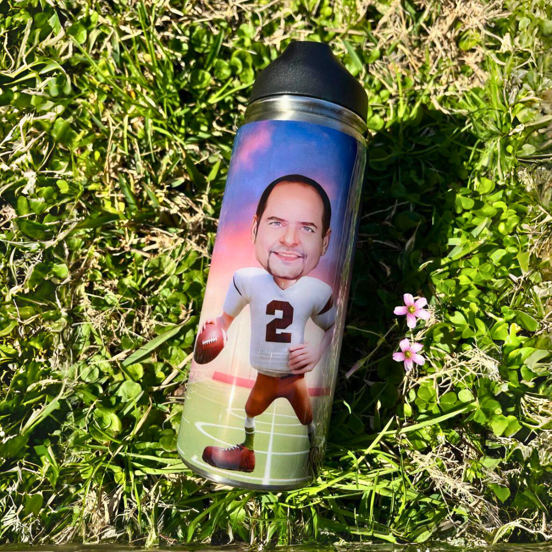 Personalized Cartoon Water Thermos. 18oz