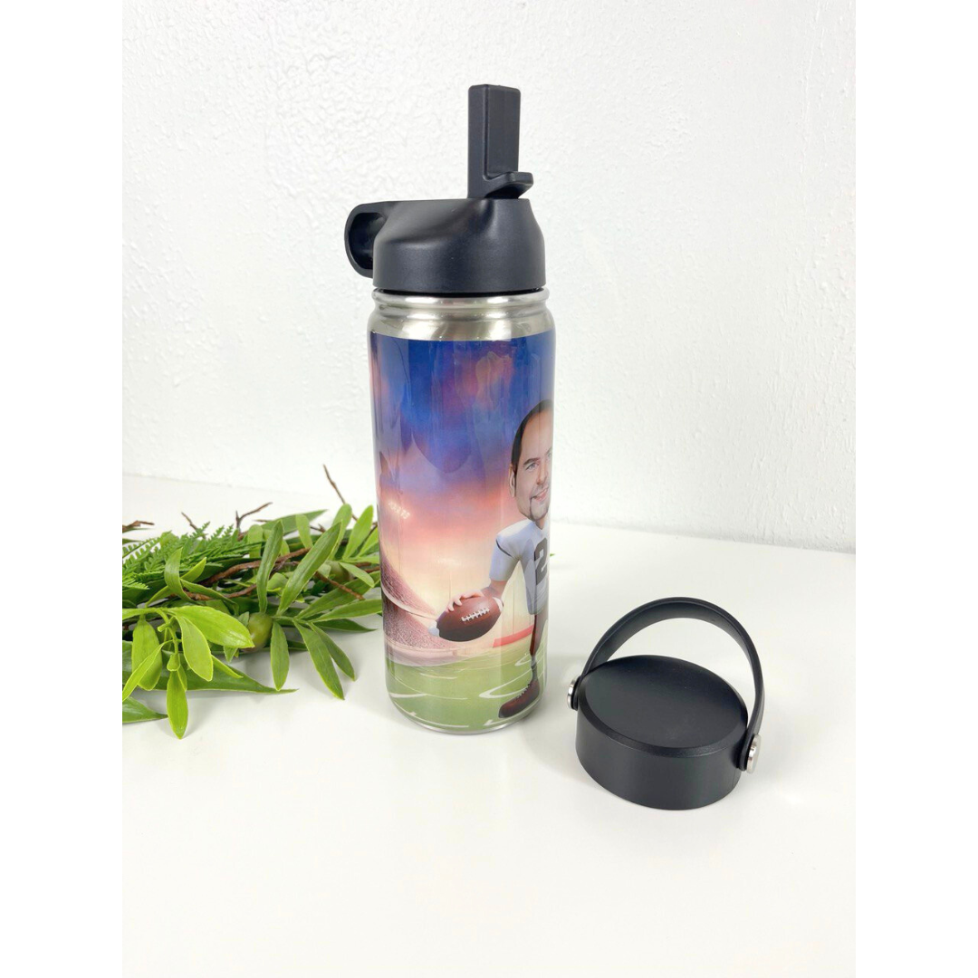 Personalized Cartoon Water Thermos. 18oz