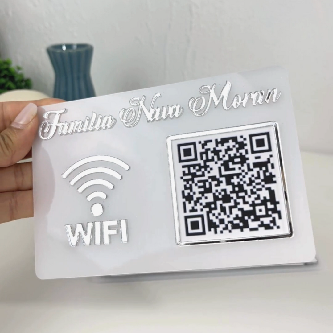 Aviso Wifi en Acrilico. 4" x 6"