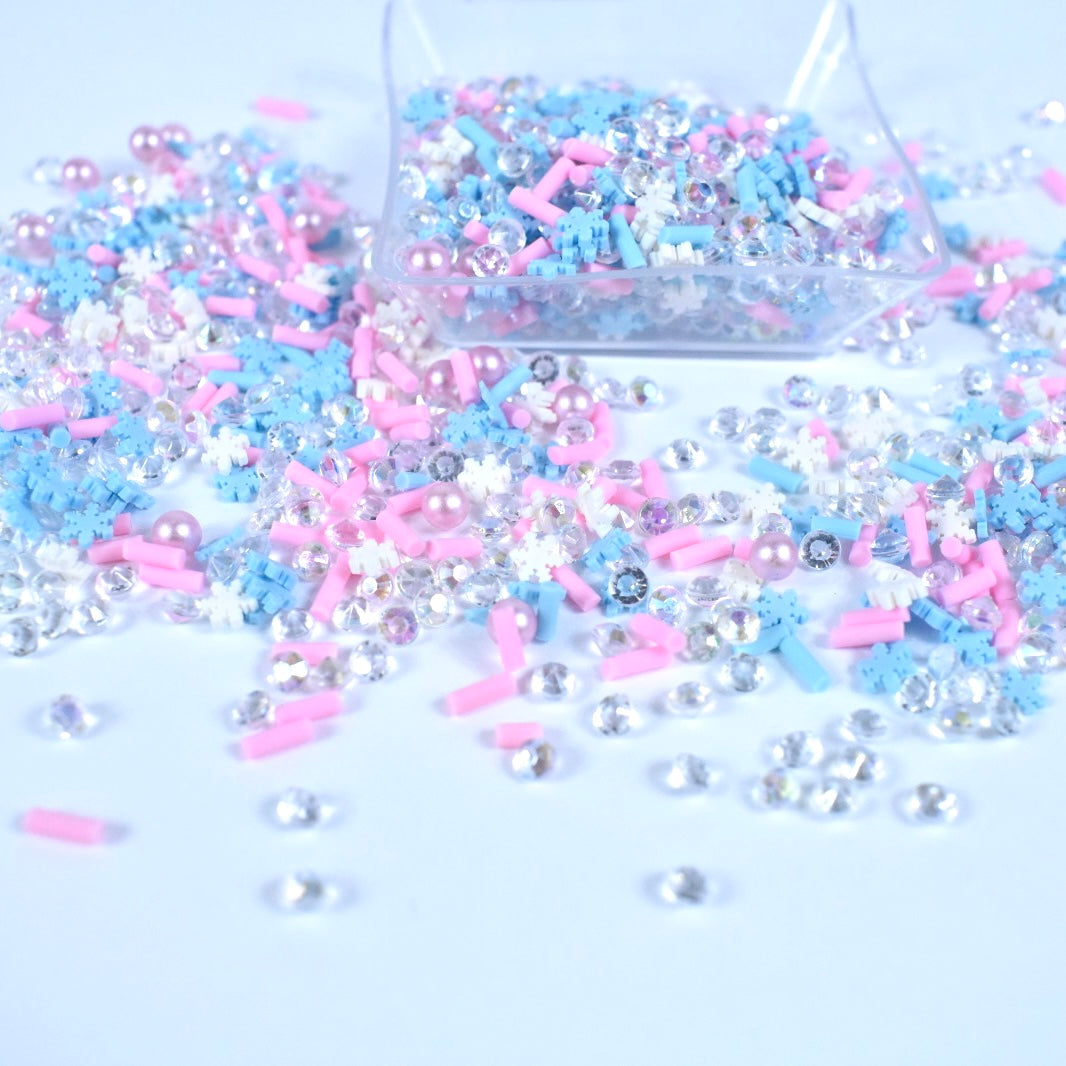 Snow Flake Pink and Blue