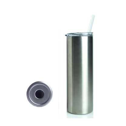 Straight Skinny Tumbler W/Sliding Lid &amp; Straw. 15, 20 &amp; 30oz