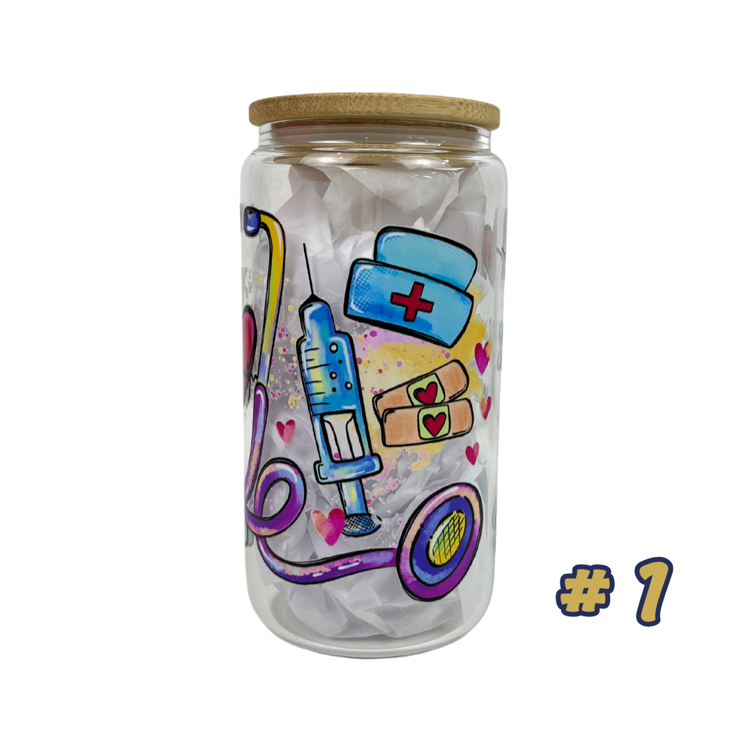 Glass Can Cup 12oz