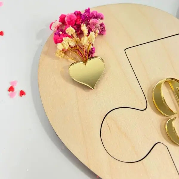 Corazón de Madera Personalizado para Pedir Matrimonio