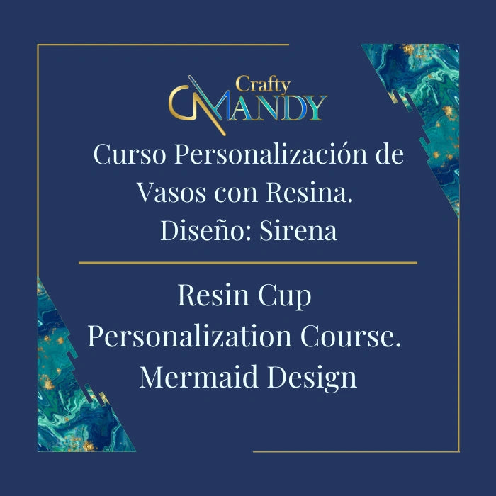 Resin Glass Personalization Class. Mermaid Design