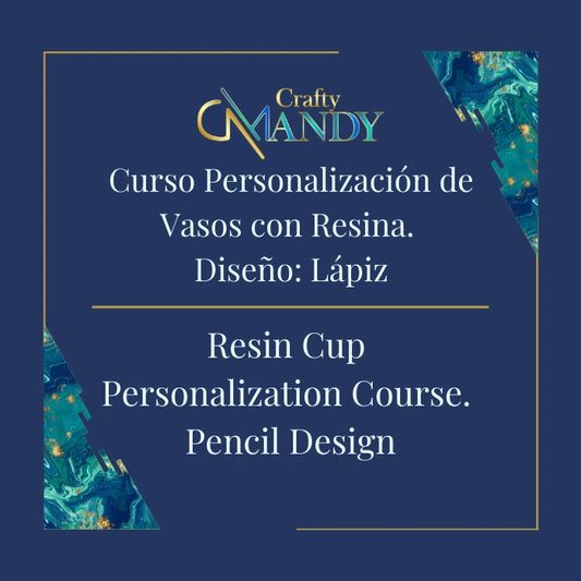 Pencil Design Resin Glass Personalization Class