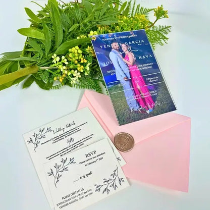 Invitación de Boda en Acrílico Personalizada