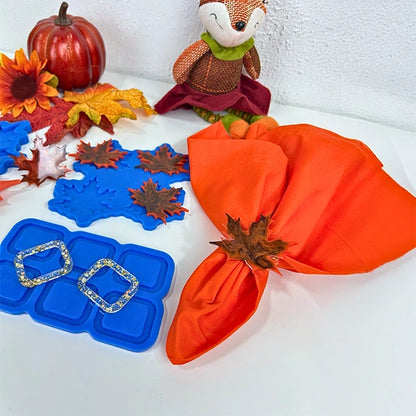 Set de Moldes de Silicón – Hojas de Maple + Hebillas Rectangulares