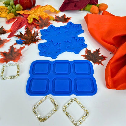 Set de Moldes de Silicón – Hojas de Maple + Hebillas Rectangulares