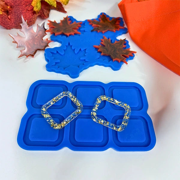 Set de Moldes de Silicón – Hojas de Maple + Hebillas Rectangulares