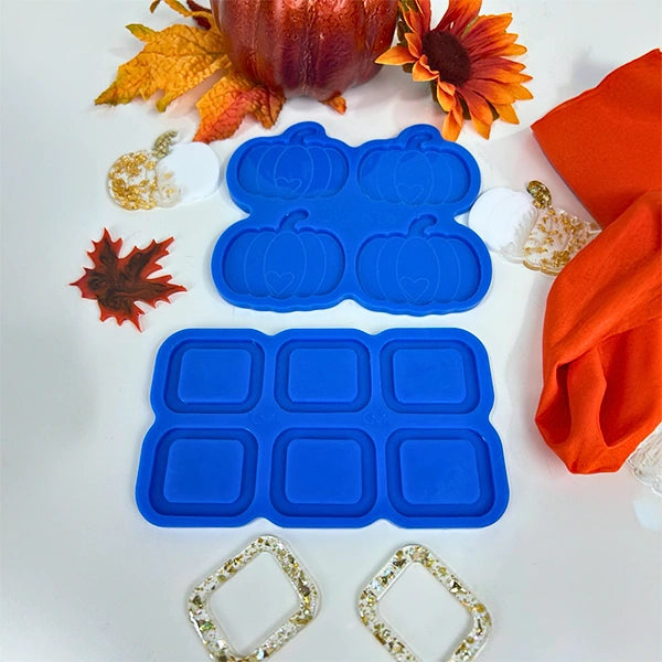Set de Moldes de Silicón – Calabazas Otoñales + Hebillas Rectangulares