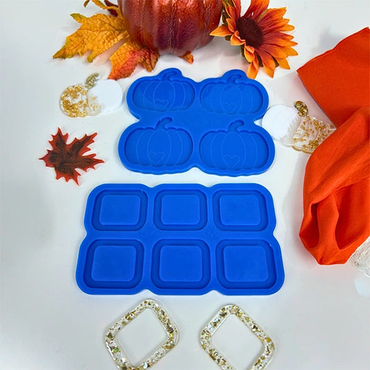Set de Moldes de Silicón – Calabazas Otoñales + Hebillas Rectangulares
