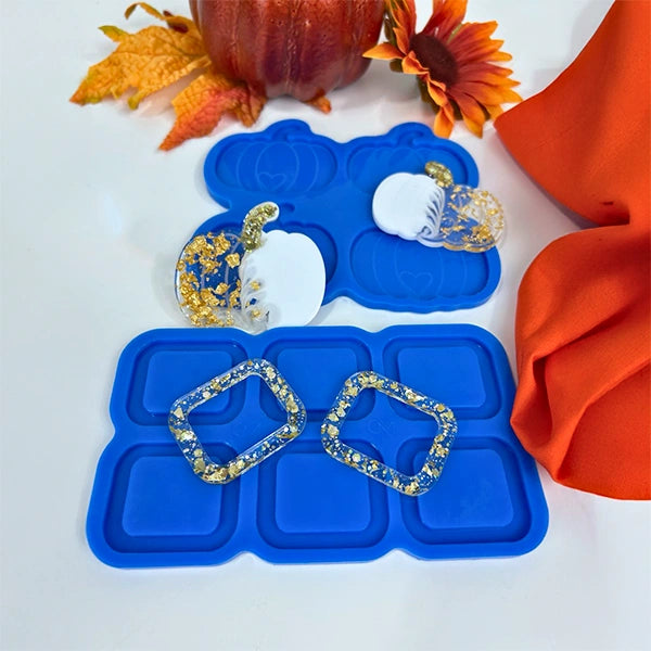 Set de Moldes de Silicón – Calabazas Otoñales + Hebillas Rectangulares