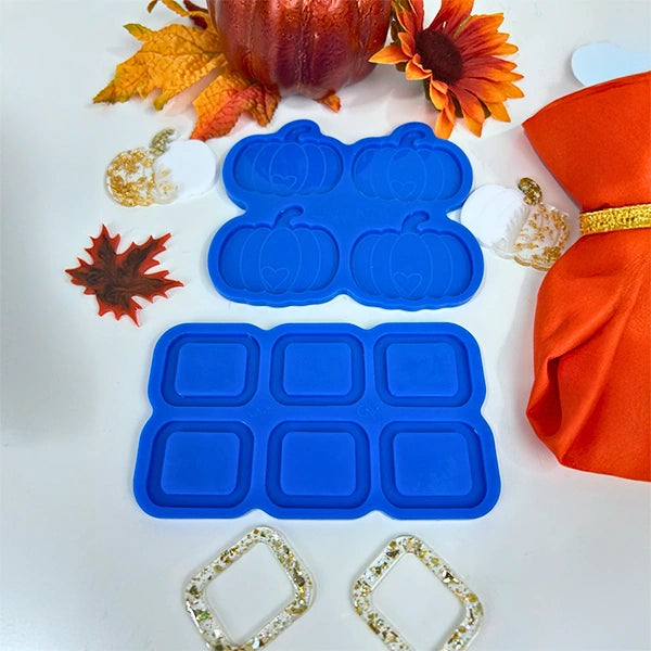 Set de Moldes de Silicón – Calabazas Otoñales + Hebillas Rectangulares