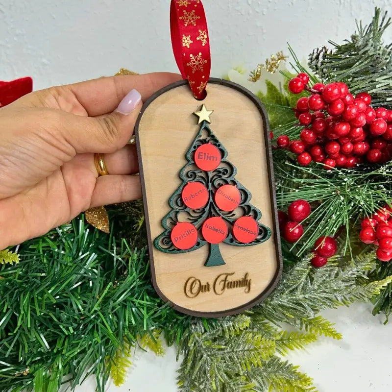 Ornaments Personalizado Arbol de Navidad Our Family