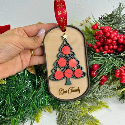 Ornaments Personalizado Arbol de Navidad Our Family