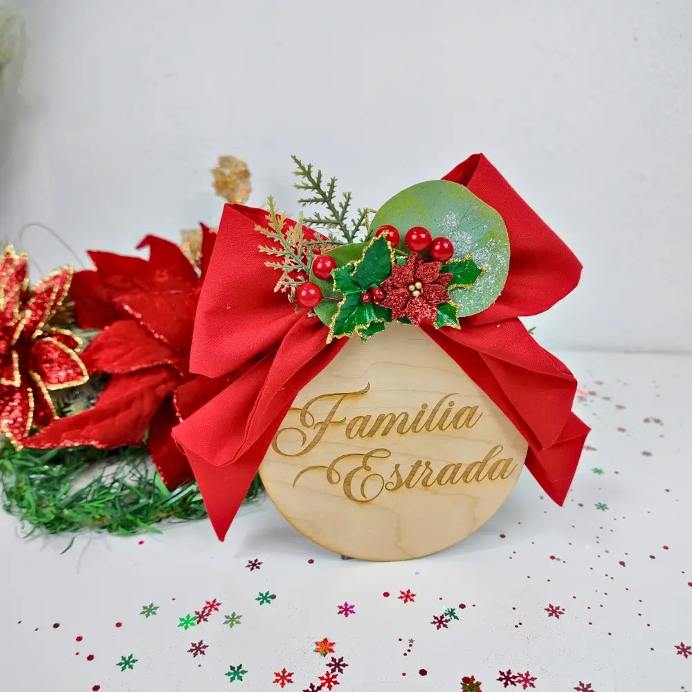 Ornament Familiar Personalizado en Madera