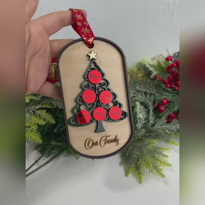 Ornaments Personalizado Arbol de Navidad Our Family