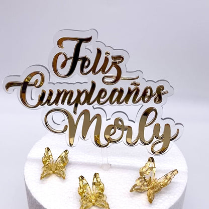 Cake Topper Feliz Cumpleaños