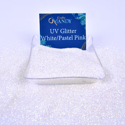 UV Glitter White/Pastel Pink