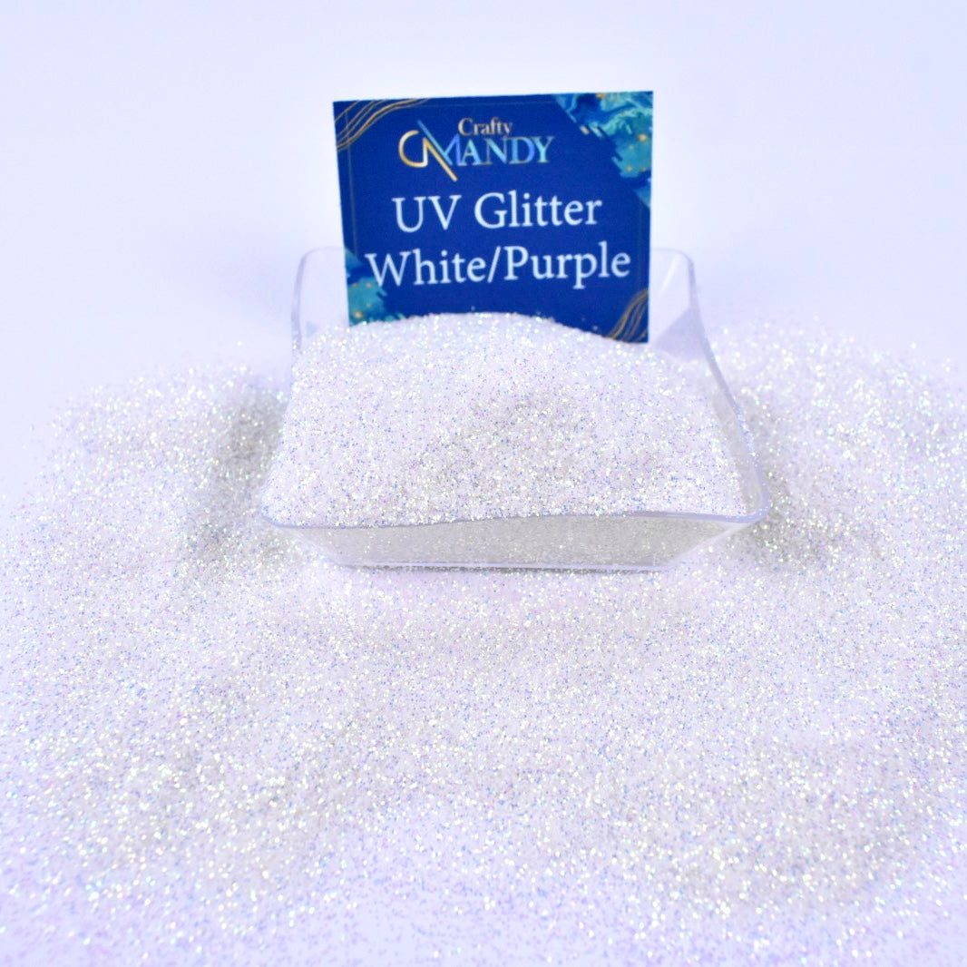 UV Glitter White-Purple