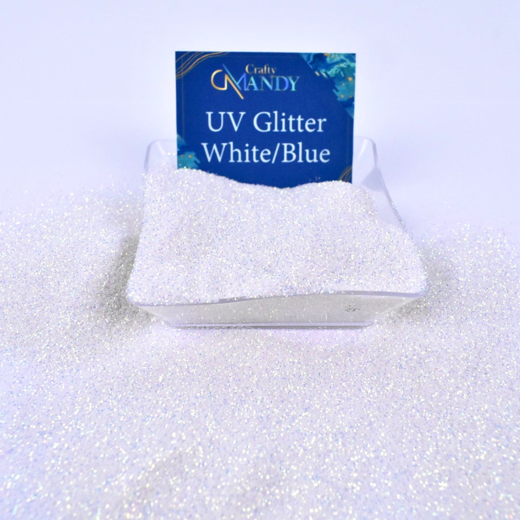 UV Glitter White-Blue